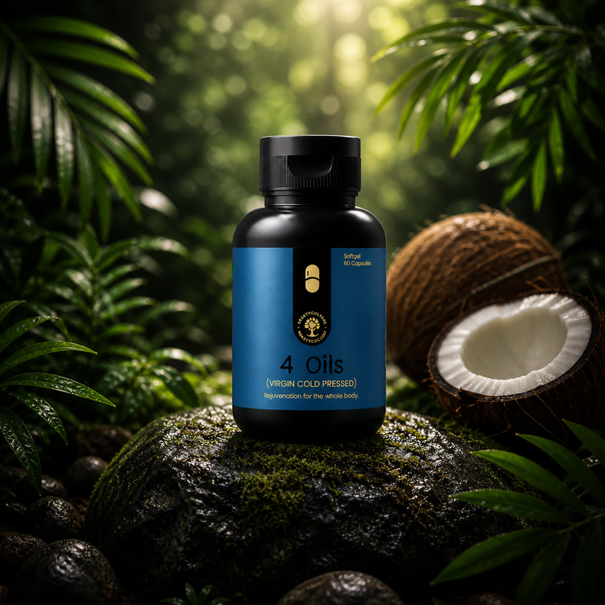 4 Oils Capsule — An Ode to Timeless Nourishment · 60 Veg Softgels