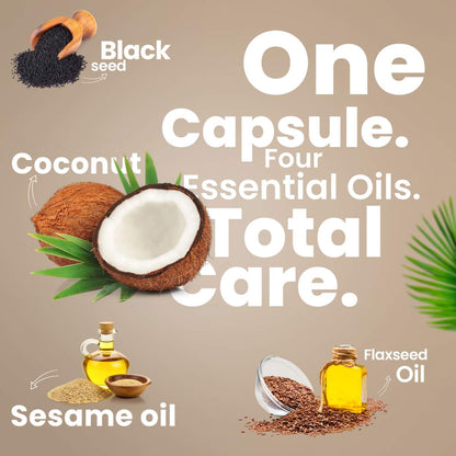 4 Oils Capsule — An Ode to Timeless Nourishment · 60 Veg Softgels